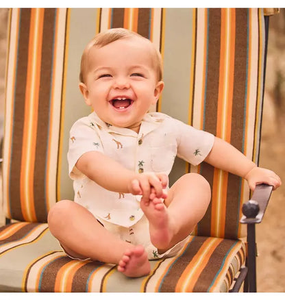 Baby Linen-Cotton Cabana Matching Set