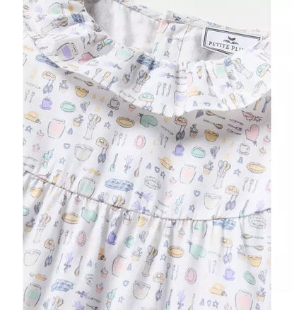 Kid's Twill Scarlett Nightgown in Baking Spirits Bright