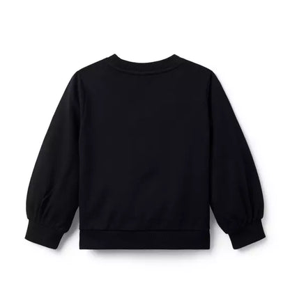 Gingham Shimmer Bow Sweater