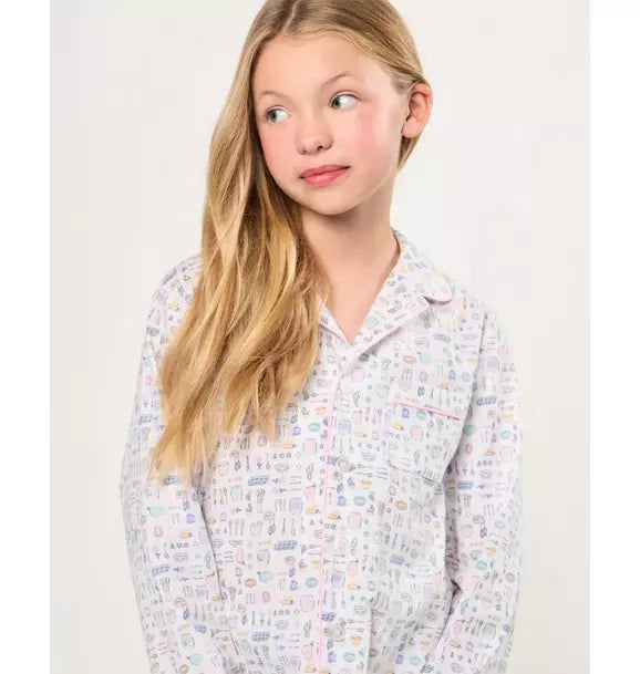 Kid's Twill Pajama Set in Baking Spirits Bright