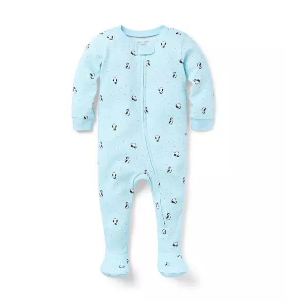 Baby Good Night Footed Pajama In Penguin Friends