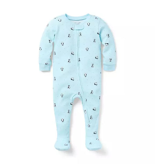 Baby Good Night Footed Pajama In Penguin Friends