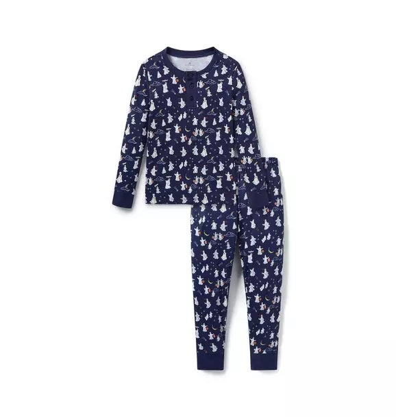 Kids Pima Snug Fit Pajama Set in Spooky Slumber