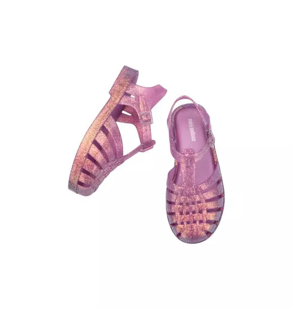 Possession Shiny Fisherman Jelly Sandal in Glitter Lilac