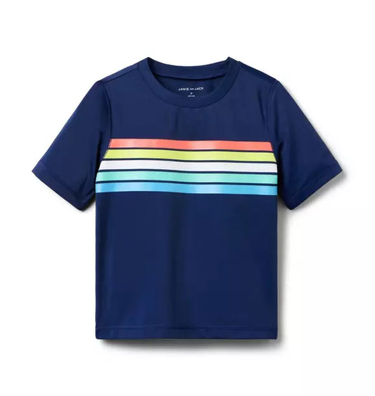 Recycled Stripe Rash Guard