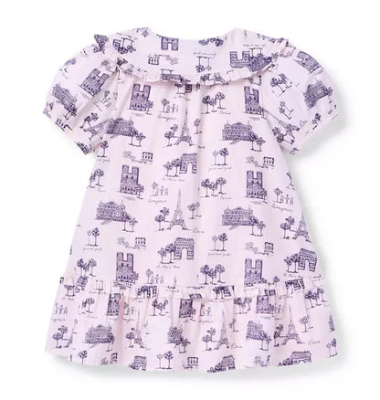 Paris Ruffle Collar Dress