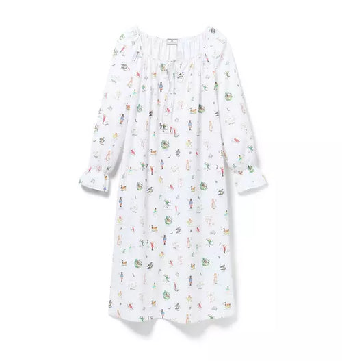 Women's Twill Delphine Nightgown in 12 Days of Christmas