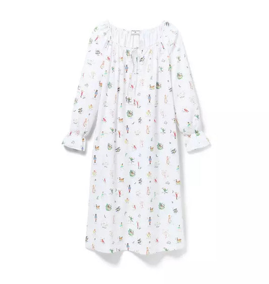 Women's Twill Delphine Nightgown in 12 Days of Christmas