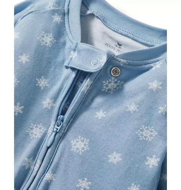 Baby's Pima Peekaboo Romper in Periwinkle Wonderland