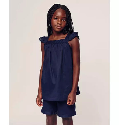 Girl's Twill Clara Short Set in Navy