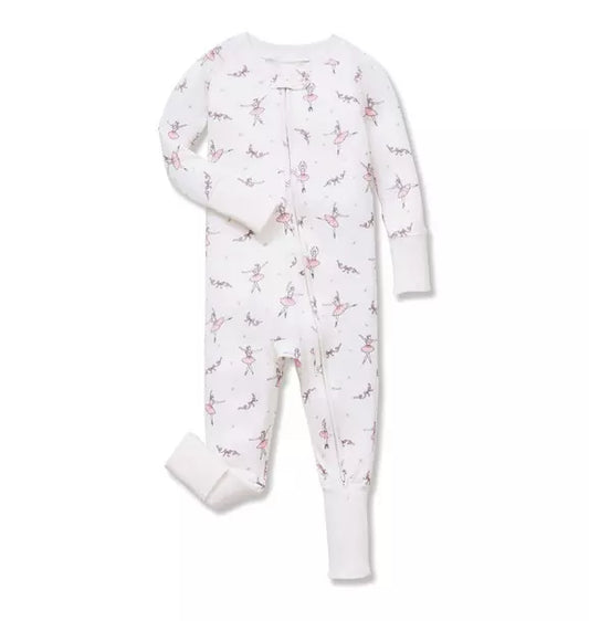 Baby's Pima Peekaboo Romper in Sugar Plum Fairy