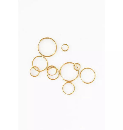 Thin Gold Hoop 8mm Earrings