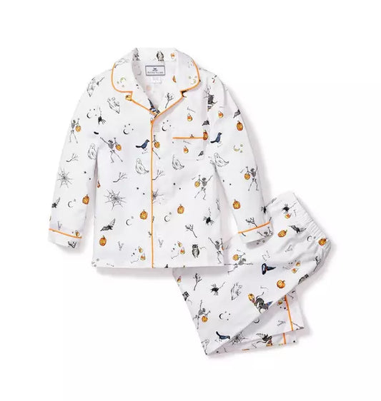 Kid's Twill Pajama Set in Trick or Treat