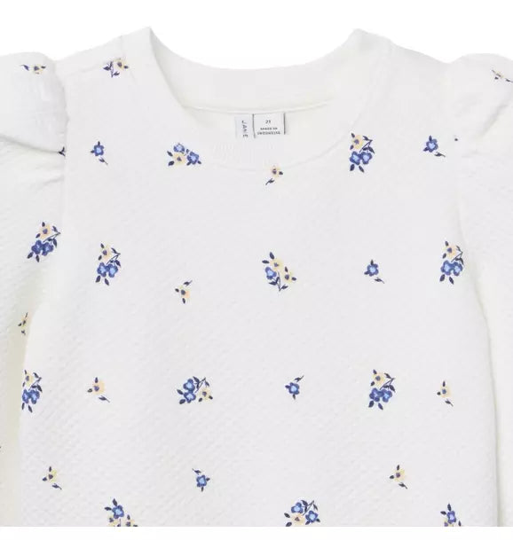 Floral Quilted Sweatshirt