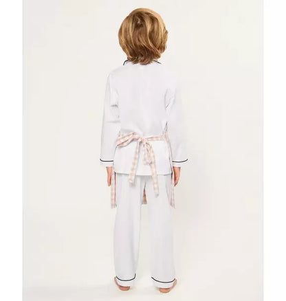 Kid's Twill Apron in Camel Gingham