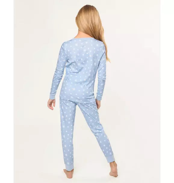 Kids Pima Snug Fit Pajama in Periwinkle Wonderland