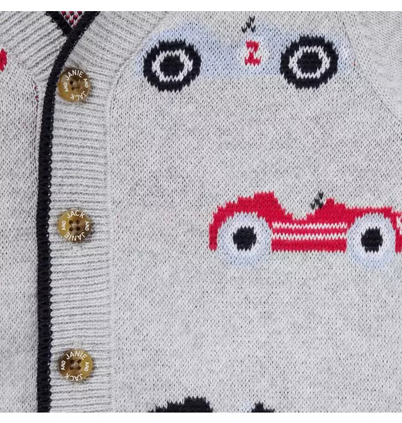 Baby Race Car Cardigan