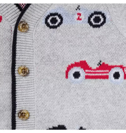 Baby Race Car Cardigan