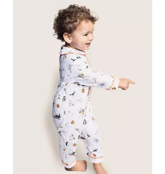 Baby's Twill Cambridge Romper in Trick or Treat
