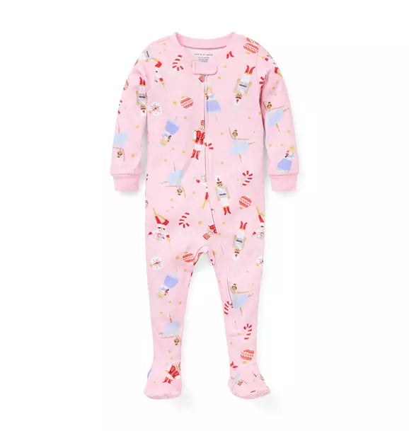 Baby Good Night Footed Pajama In Nutcracker Dreams
