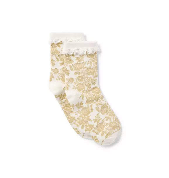 Sparkle Floral Sock