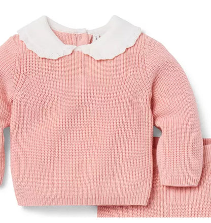 Baby Crochet Collar Matching Set