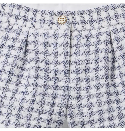 Houndstooth Tweed Short