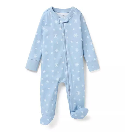 Baby's Pima Romper in Periwinkle Wonderland