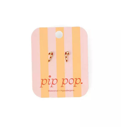 Candy Cane Stud Earrings