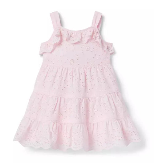 Eyelet Tiered Party Dress