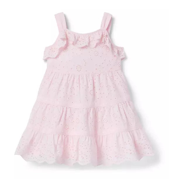 Eyelet Tiered Party Dress