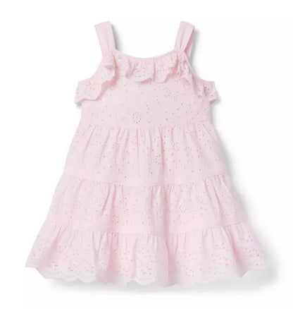 Eyelet Tiered Party Dress
