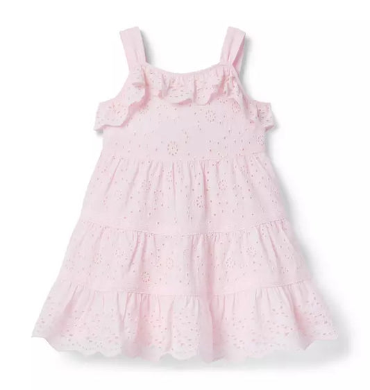 Eyelet Tiered Party Dress