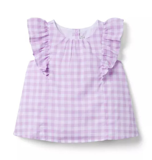 Gingham Ruffle Top