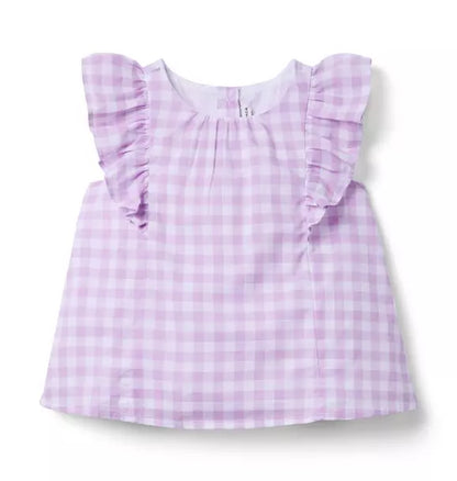 Gingham Ruffle Top