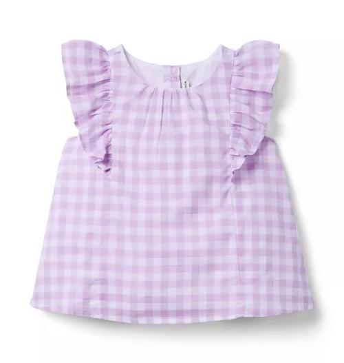 Gingham Ruffle Top