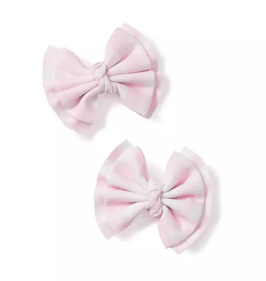 Pink Gingham 2- Pack Hair Bows