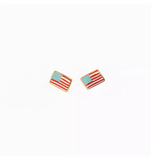 American Flag Stud Earring