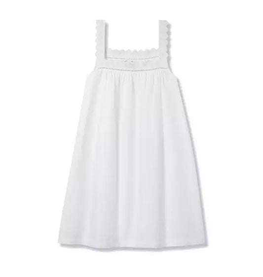 Women's Twill Esme Nightgown in White