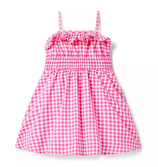 Gingham Smocked Dress