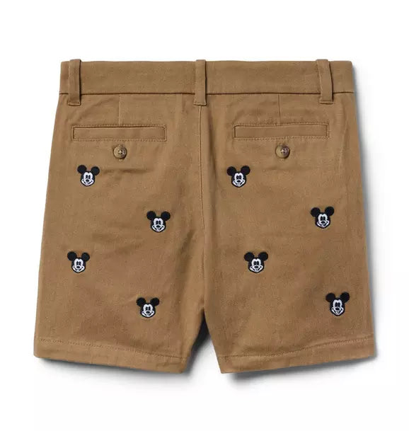 Disney Mickey Mouse Embroidered Twill Short