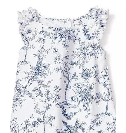 Girl's Twill Amelie Short Set in Blue Timeless Toile