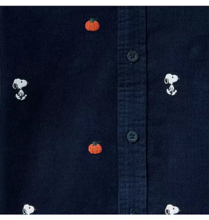 Peanuts Snoopy Embroidered Corduroy Shirt