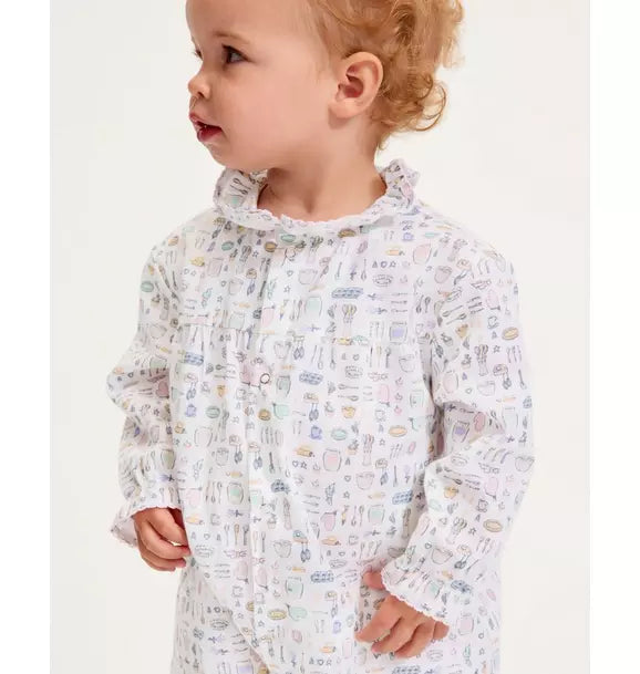Baby's Twill Madeline Romper in Baking Spirits Bright