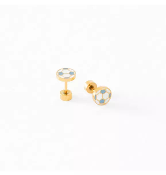 Soccer Ball Stud Earrings