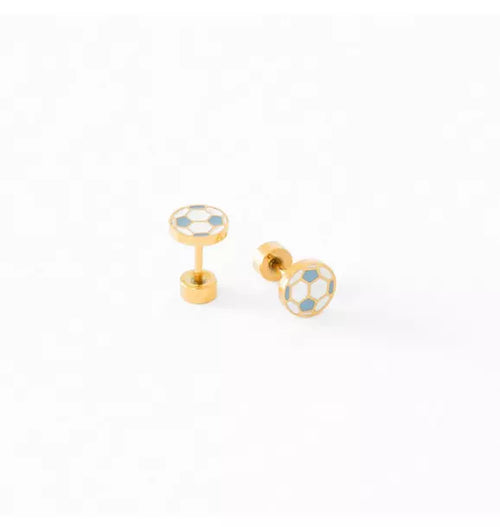 Soccer Ball Stud Earrings