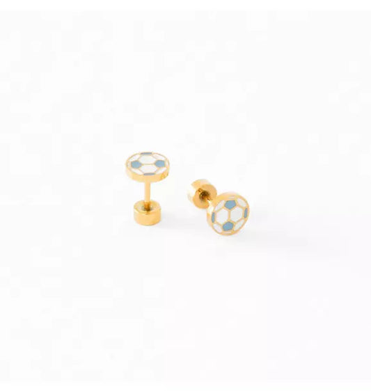 Soccer Ball Stud Earrings