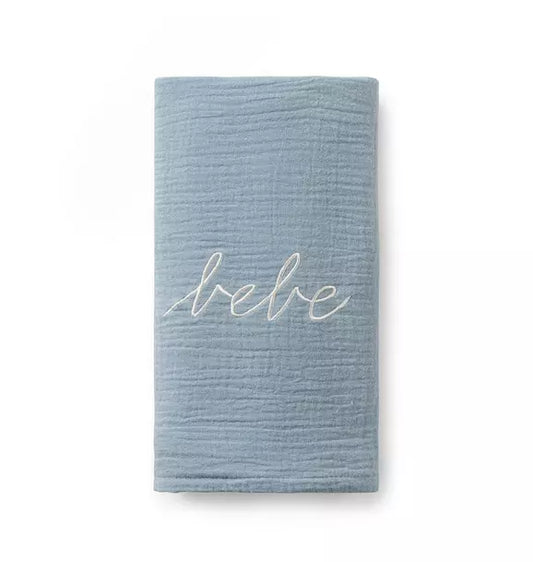 Blue Gauze Bebe Swaddle