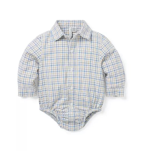 Baby Gingham Flannel Bodysuit