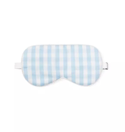 Adult Light Blue Gingham Eye Mask